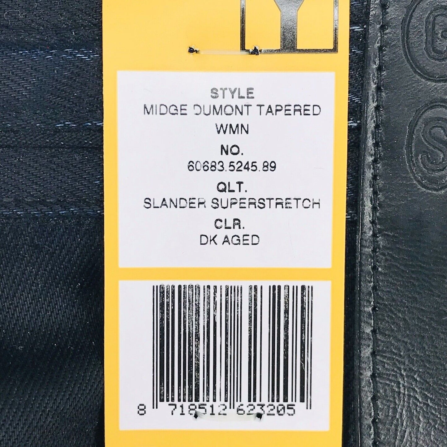 G-STAR RAW MIDGE DUMONT Women Teen Dark Blue Tapered Fit Jeans Size W24 L30