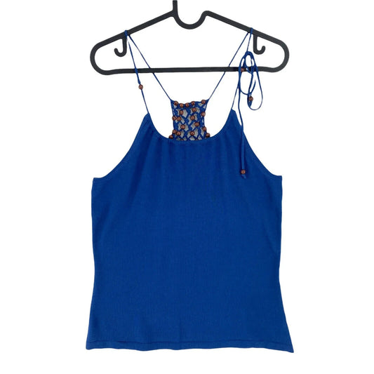 TOLLEGNO 1900 Women Blue Tank Top Size IT 48 EU 44 UK 16