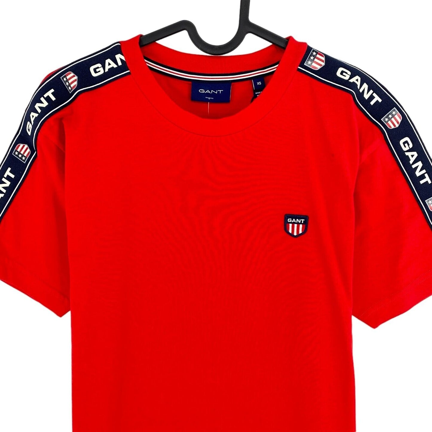 GANT Red Retro Shield Logo Crew Neck T Shirt Size XS