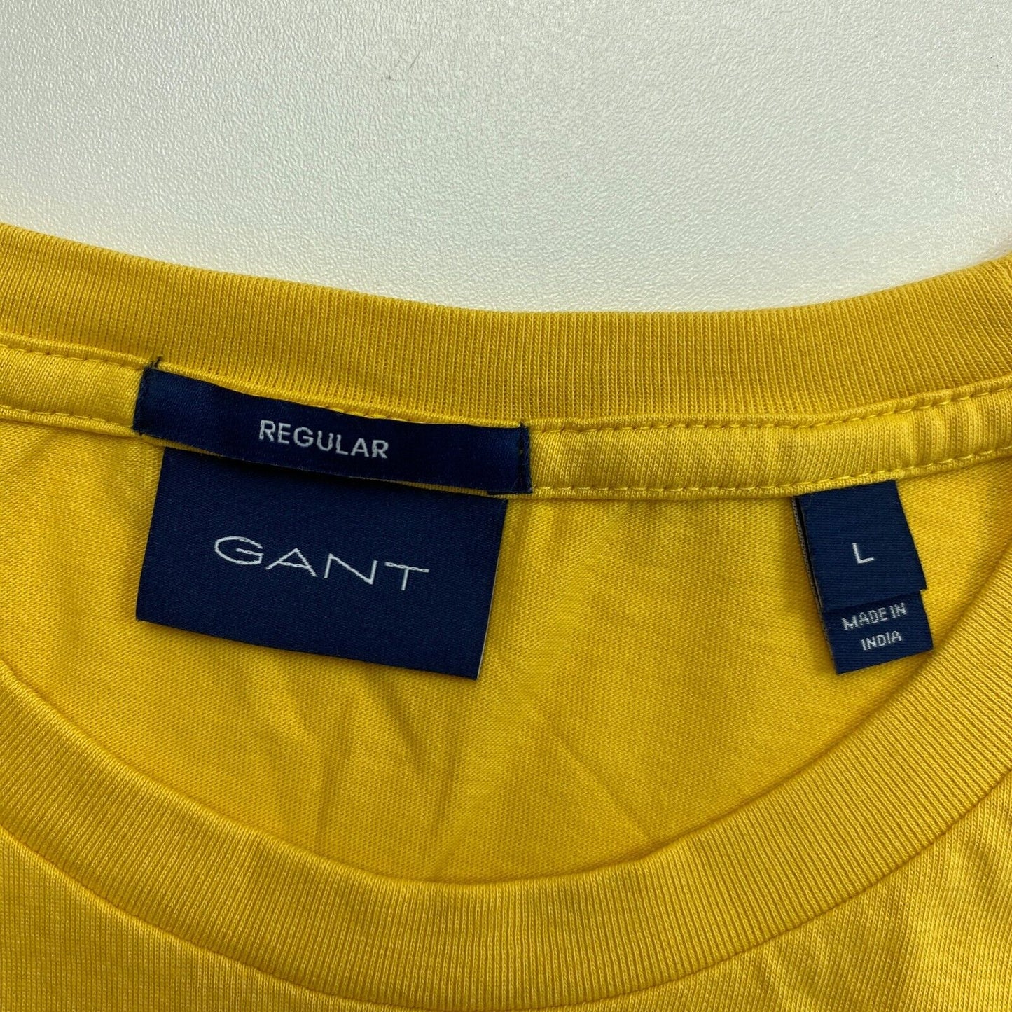 GANT Gelb Original Regular Rundhals-T-Shirt Größe L