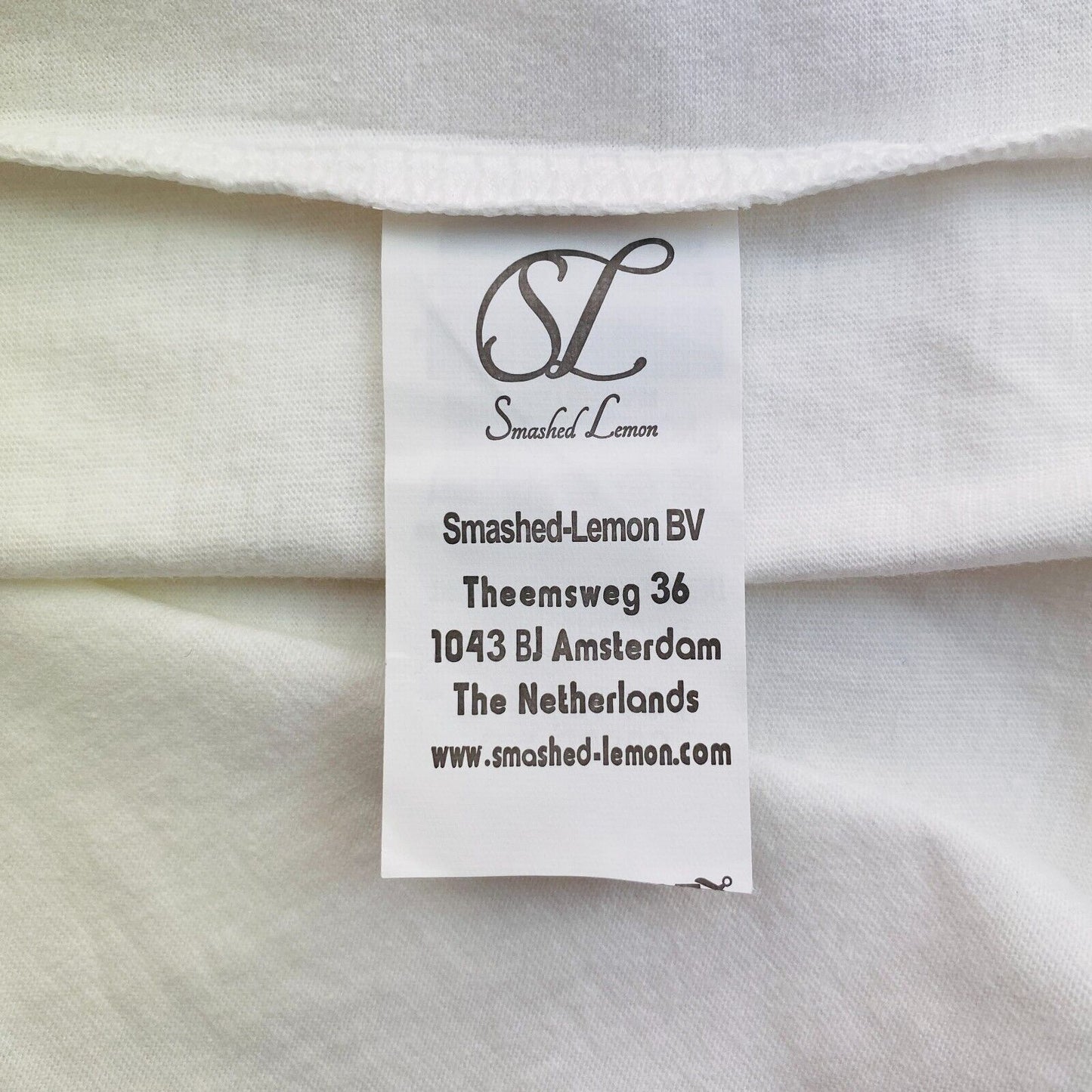 Smashed Lemon Women White V Neck Short Sleeves T Shirt Size EU 38 UK 12 US 8 M