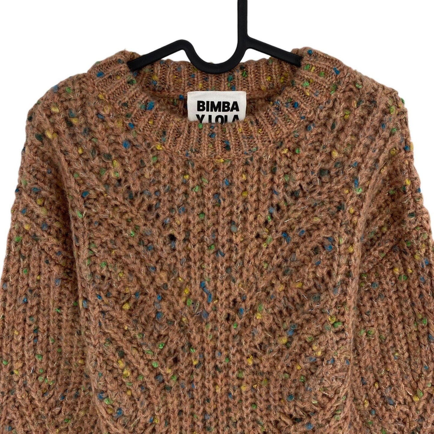 BIMBA Y LOLA Women Brown Crew Neck Sweater Jumper Size M