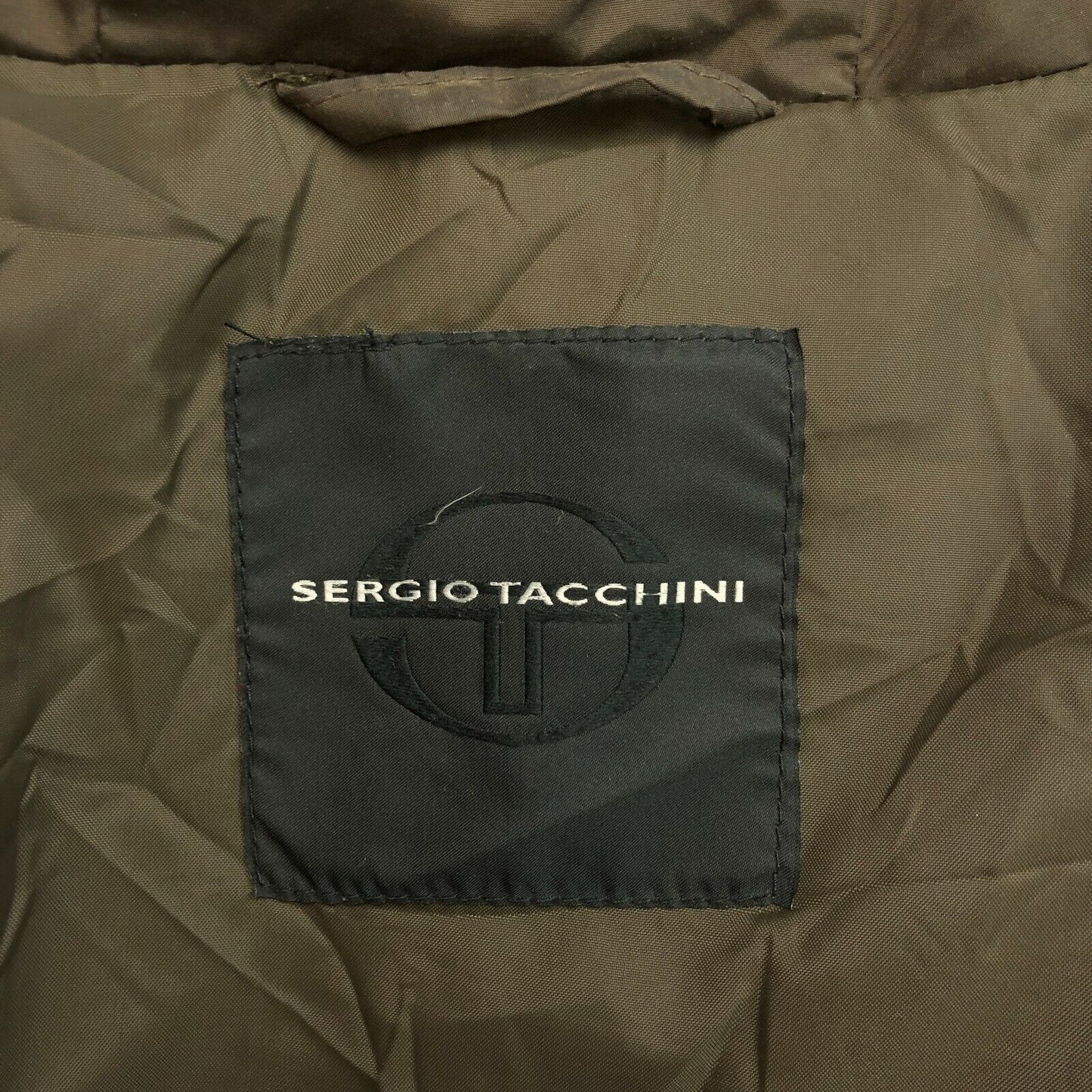 SERGIO TACCHINI Brown Hooded Down Puffer Coat Jacket Size EU 40 UK 12 US 10