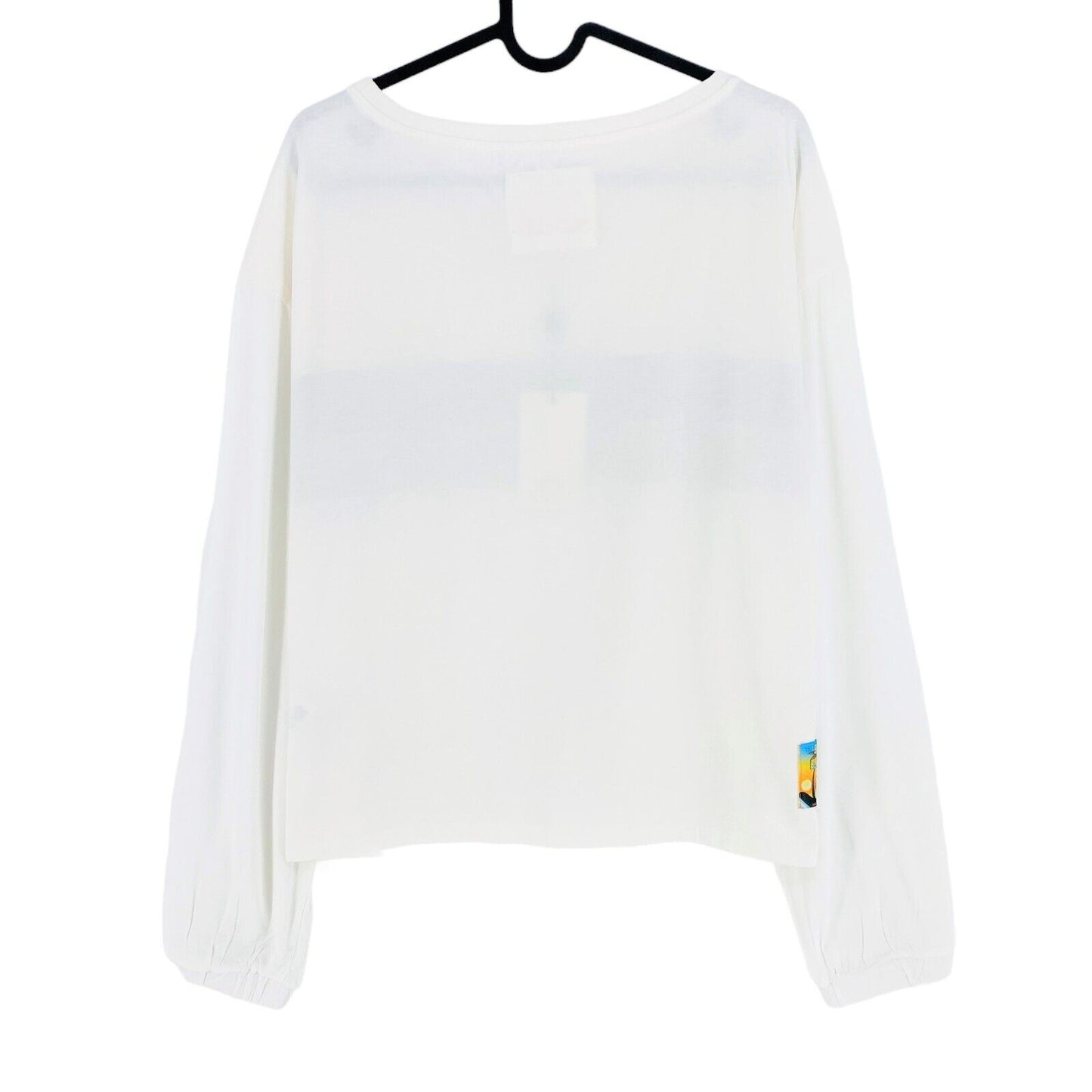 LA MARTINA White Long Sleeves Cotton Jersey Boat Neck T Shirt Size 3 / M