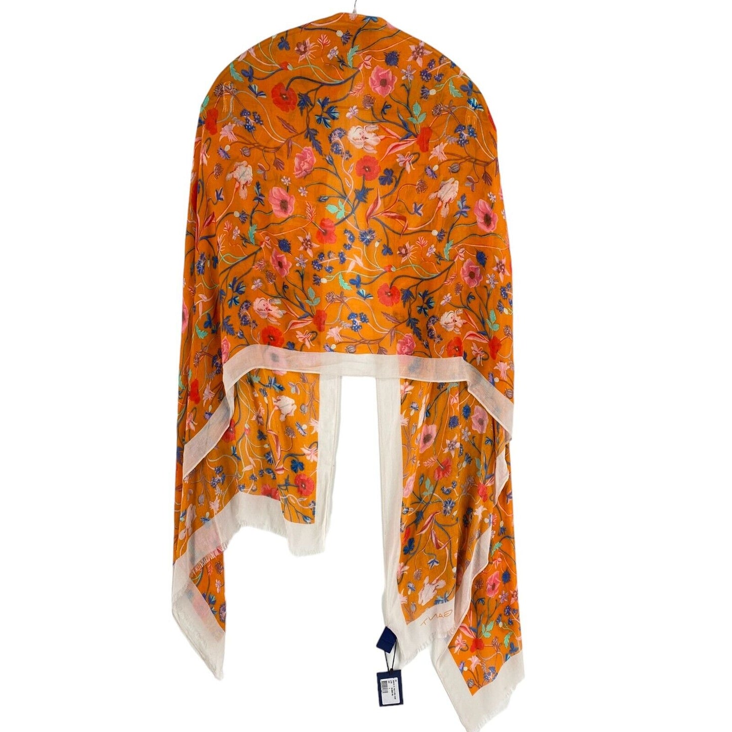 GANT Orange Wild Floral Scarf Shawl