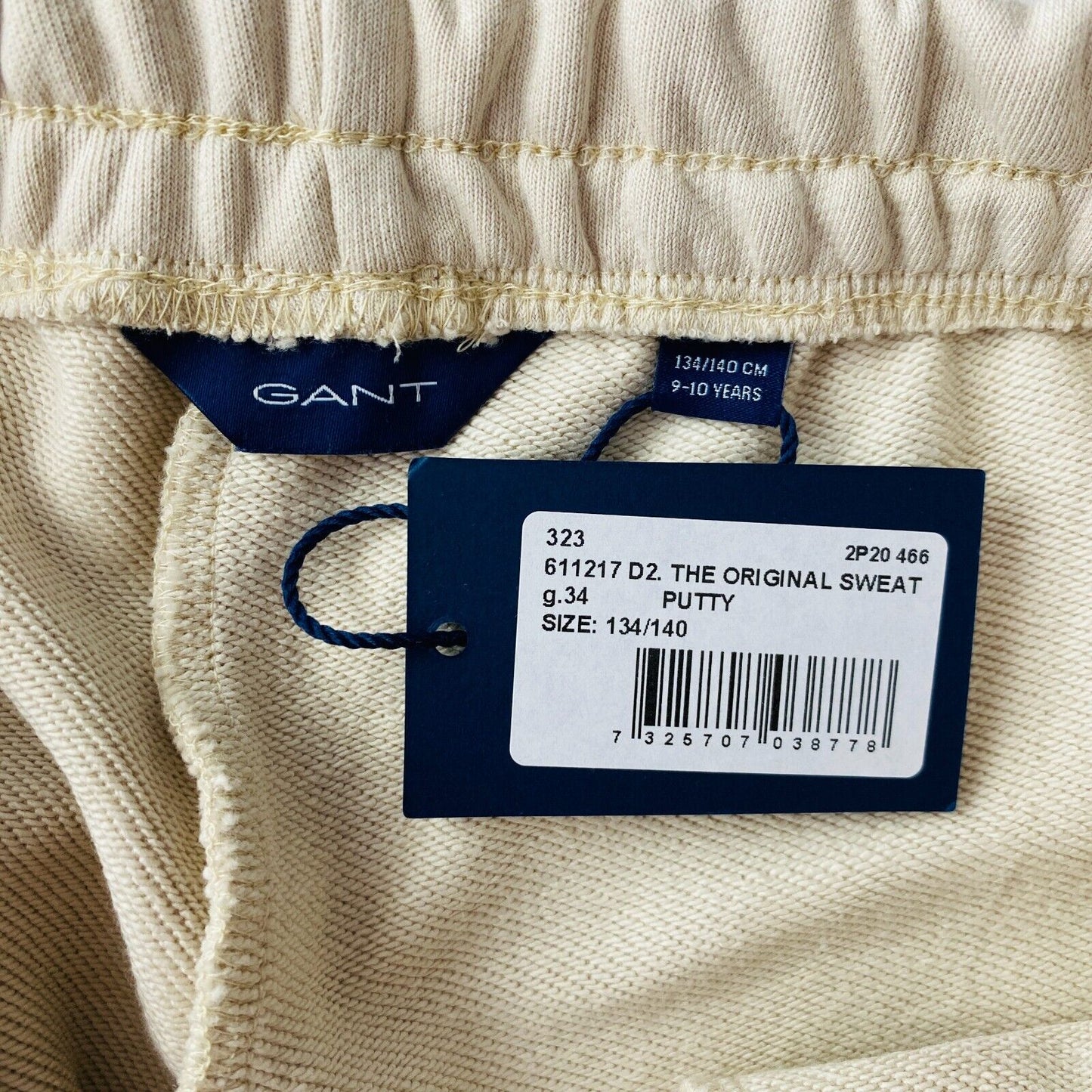 GANT Girls Light Beige Regular Fit Sweatpants Trousers 134 / 140 cm 9 - 10 Years