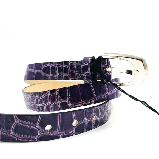 PERSONA Designer Purple Slim Leather Belt Size 29