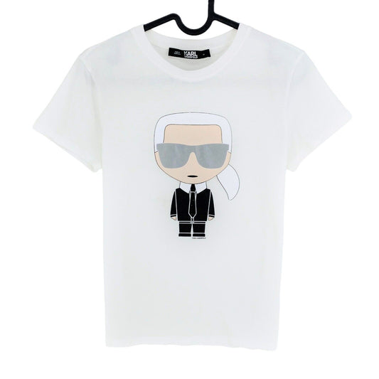 Karl Lagerfeld White Ikonik Karl SS Crew Neck T Shirt Size XS