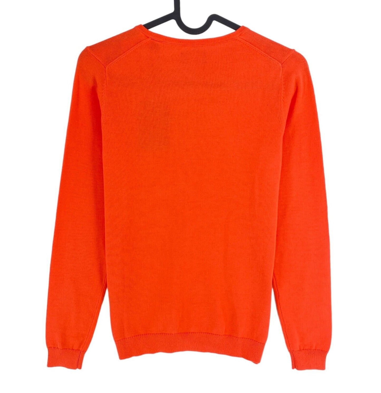 RRP €111 GANT Orange-Pink Lightweight Cotton V Neck Sweater Pullover Size XS