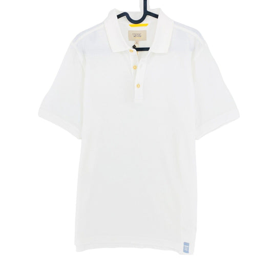 Camel Active White Pique Polo Shirt Size S