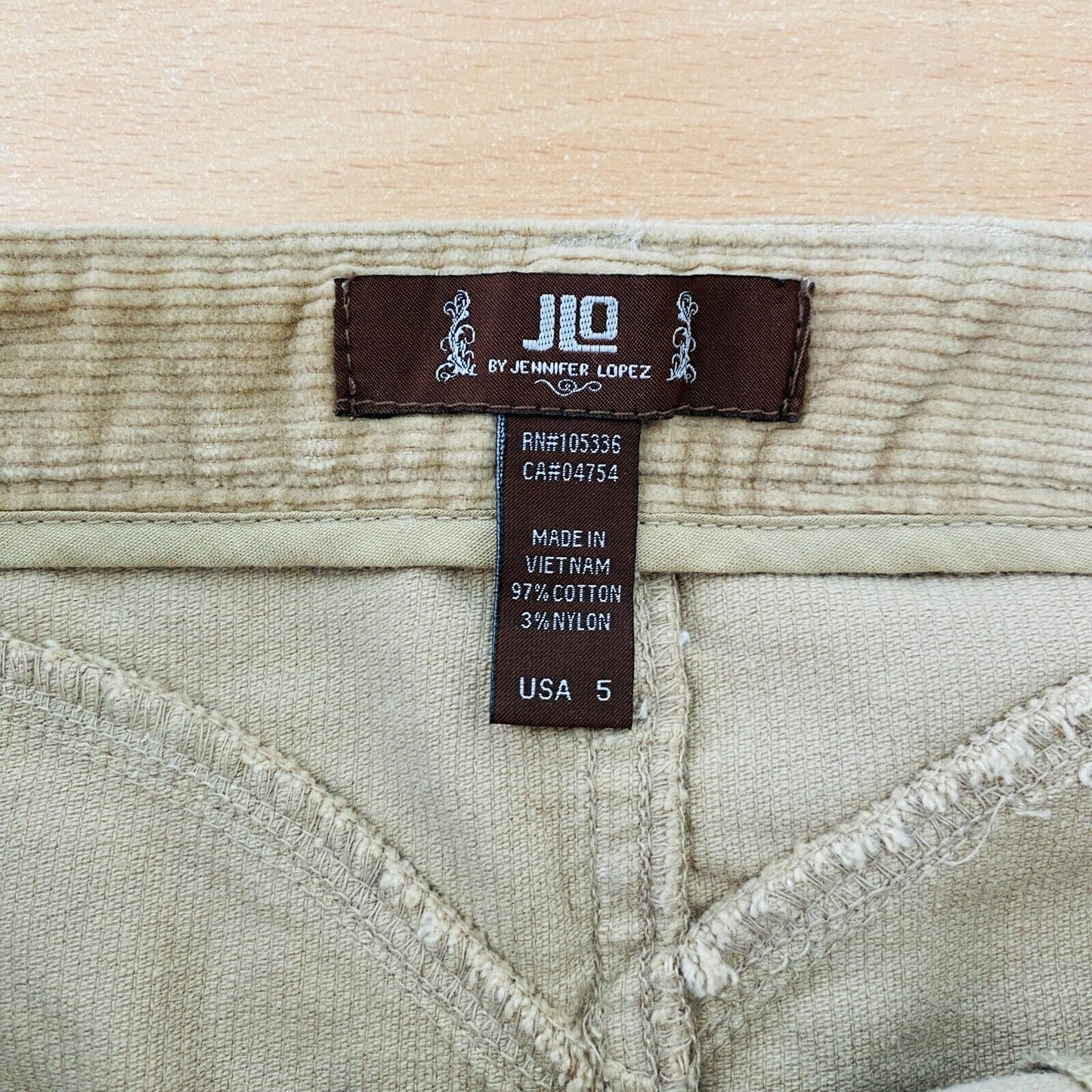 JLO By Jennifer Lopez Light Brown Corduroy Short Skirt EU 40 IT 44 UK 12 W30