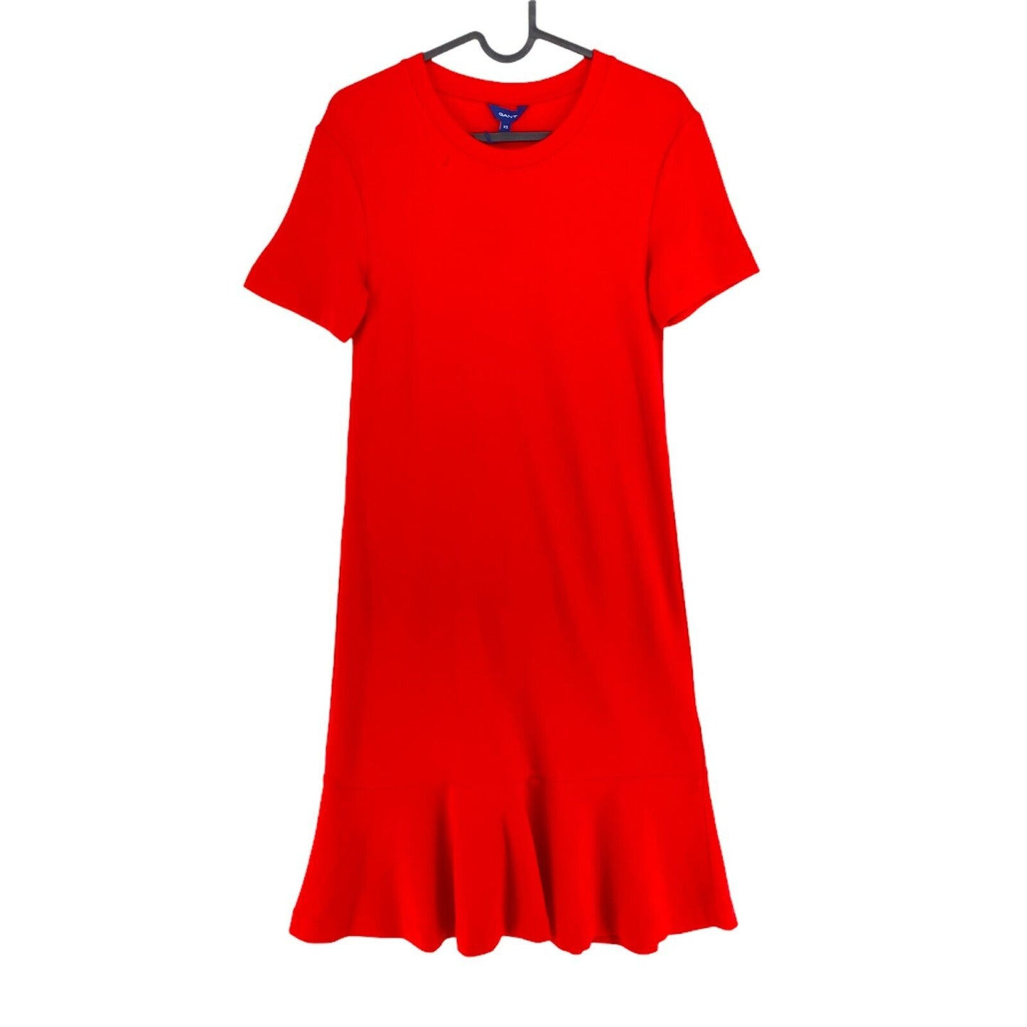 GANT Red Flounce Detail Jersey Dress Size XS