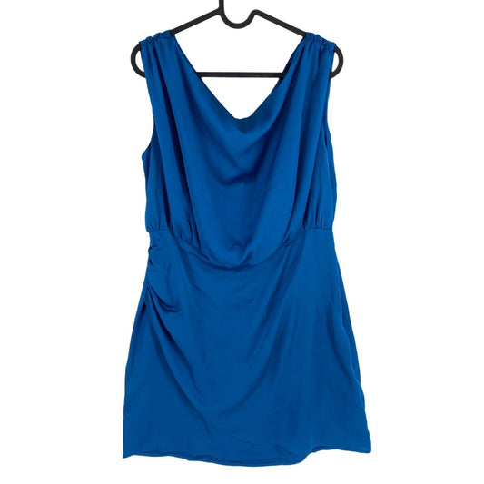 GUESS Women Blue Sleeveless Short Sheath Dress Size L