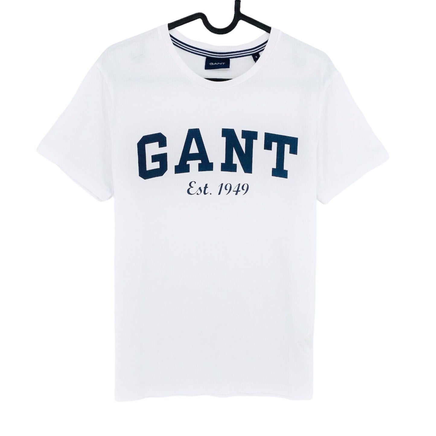 GANT White Logo Crew Neck T Shirt Size S