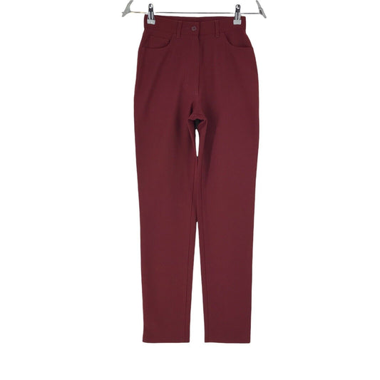 UNITED COLORS OF BENETTON Women Red Regular Fit Trousers Size EUR 38 W23