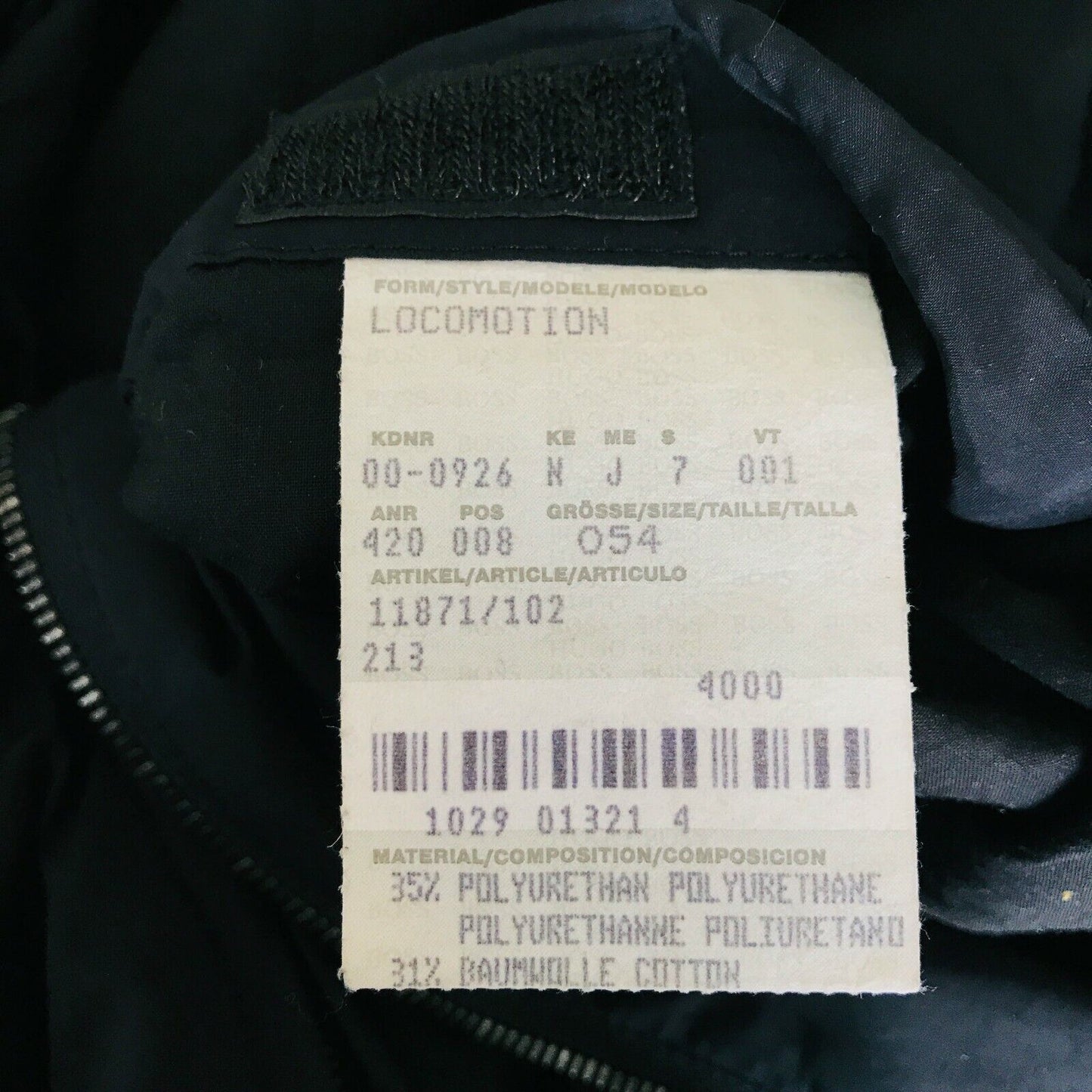 HUGO BOSS Locomotion Black Rain Coat Size EUR 54 US UK 44