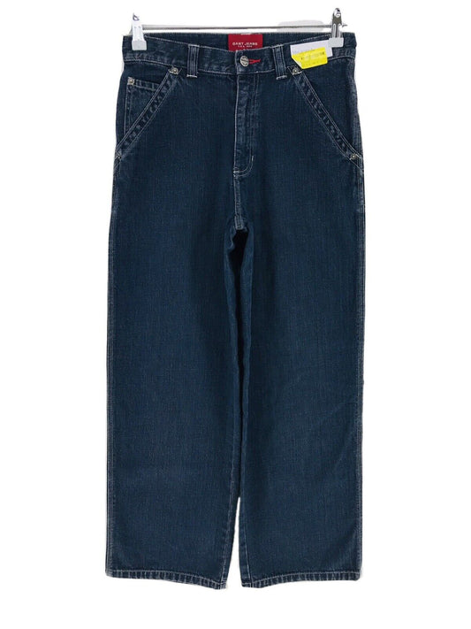 UVP €129 GANT Dunkelblaue Jungen Wide Leg Fit Jeans Größe L 134 / 140 cm 9 - 10 Jahre