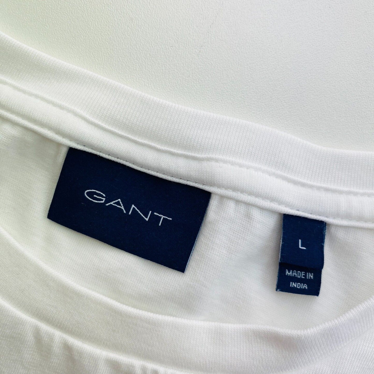 GANT Weißes Original T-Shirt mit Rundhalsausschnitt, Größe L