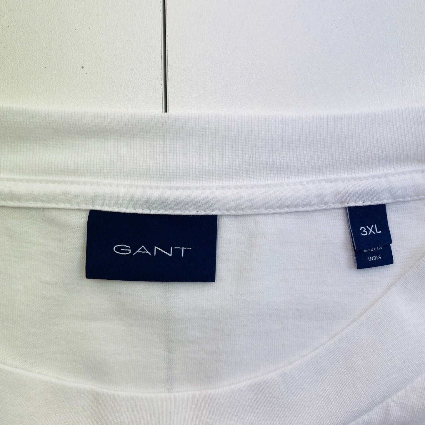 GANT Men White Tonal Archive Shield Crew Neck Long Sleeve T Shirt Size 3XL