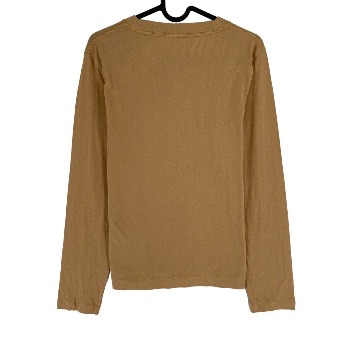 GANT Women Brown Quadrat Logo Crew Neck Long Sleeves T Shirt Size M