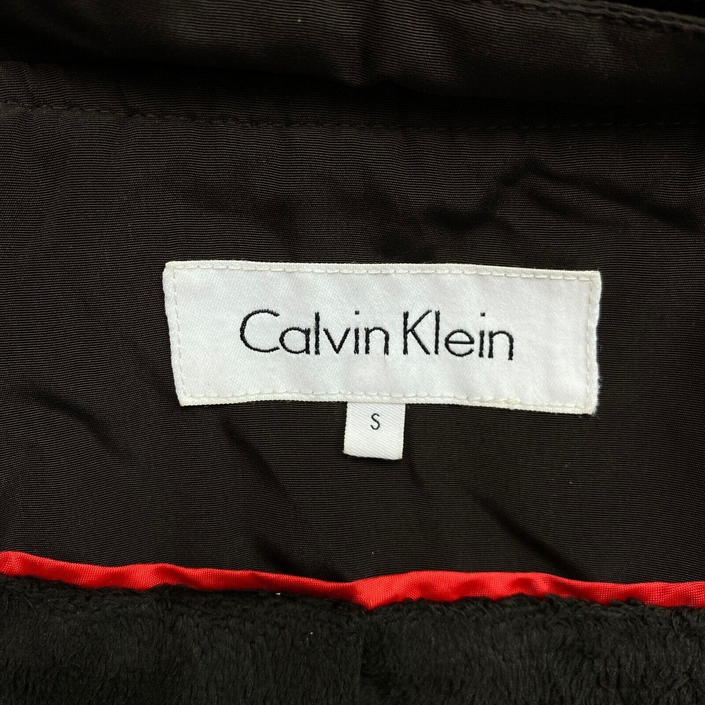 Calvin Klein Brown Hooded Quilted Coat Jacket Size S