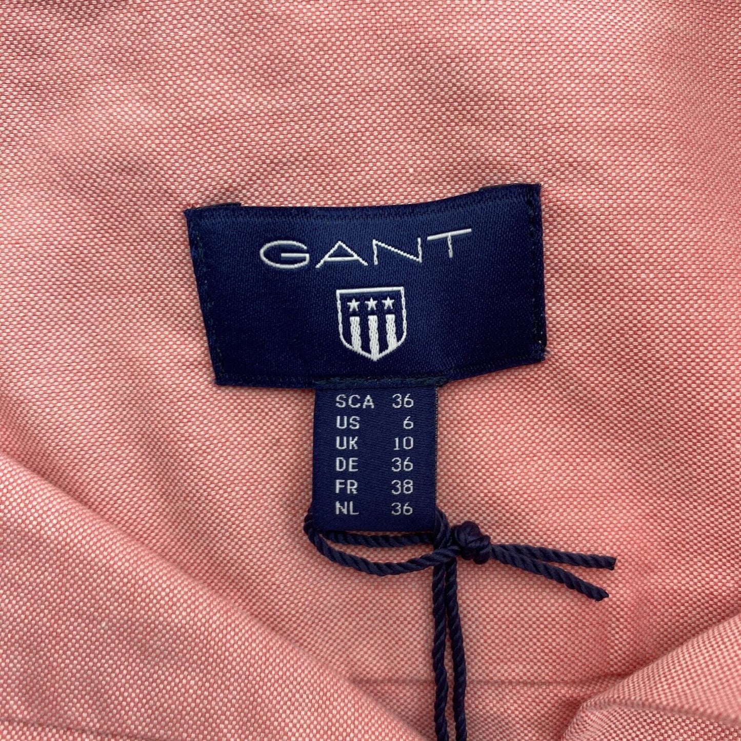 GANT Women Pink Stretch Oxford Solid Short Sleeves Shirt Size EU 36 UK 10 US 6