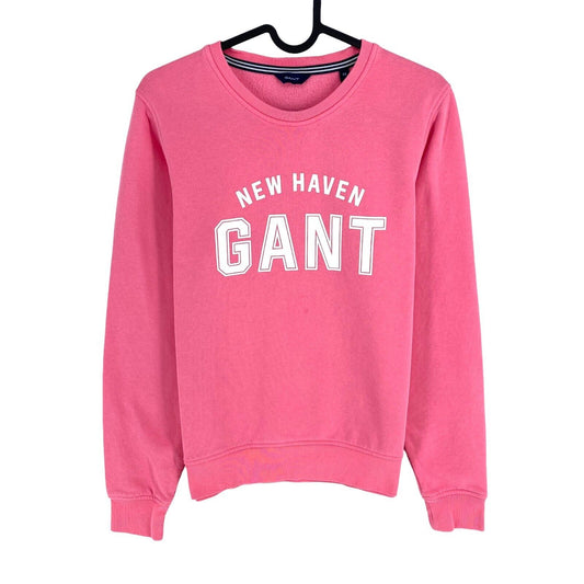 GANT Pink Logo Crew Neck Sweater Pullover Size XS