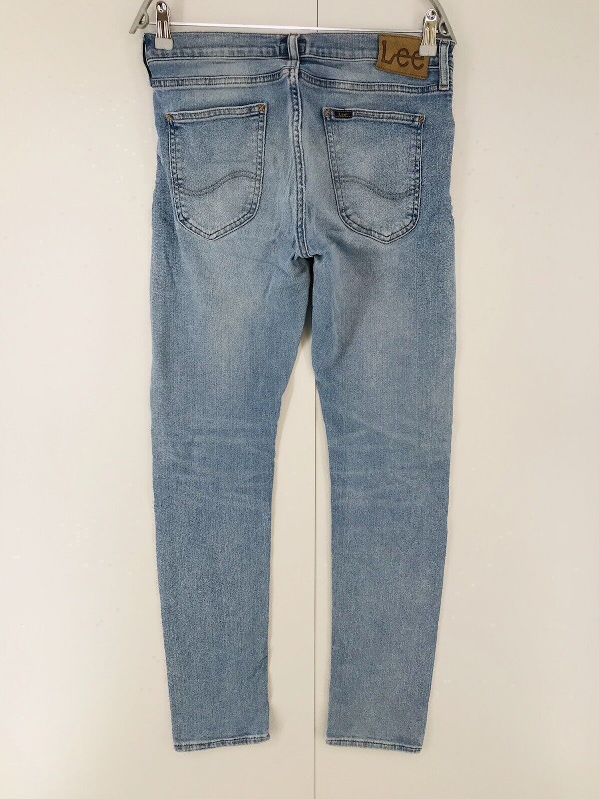 Lee LUKE Blue Stretch Slim Tapered Fit Ripped Lyocell Jeans Size W30 L32