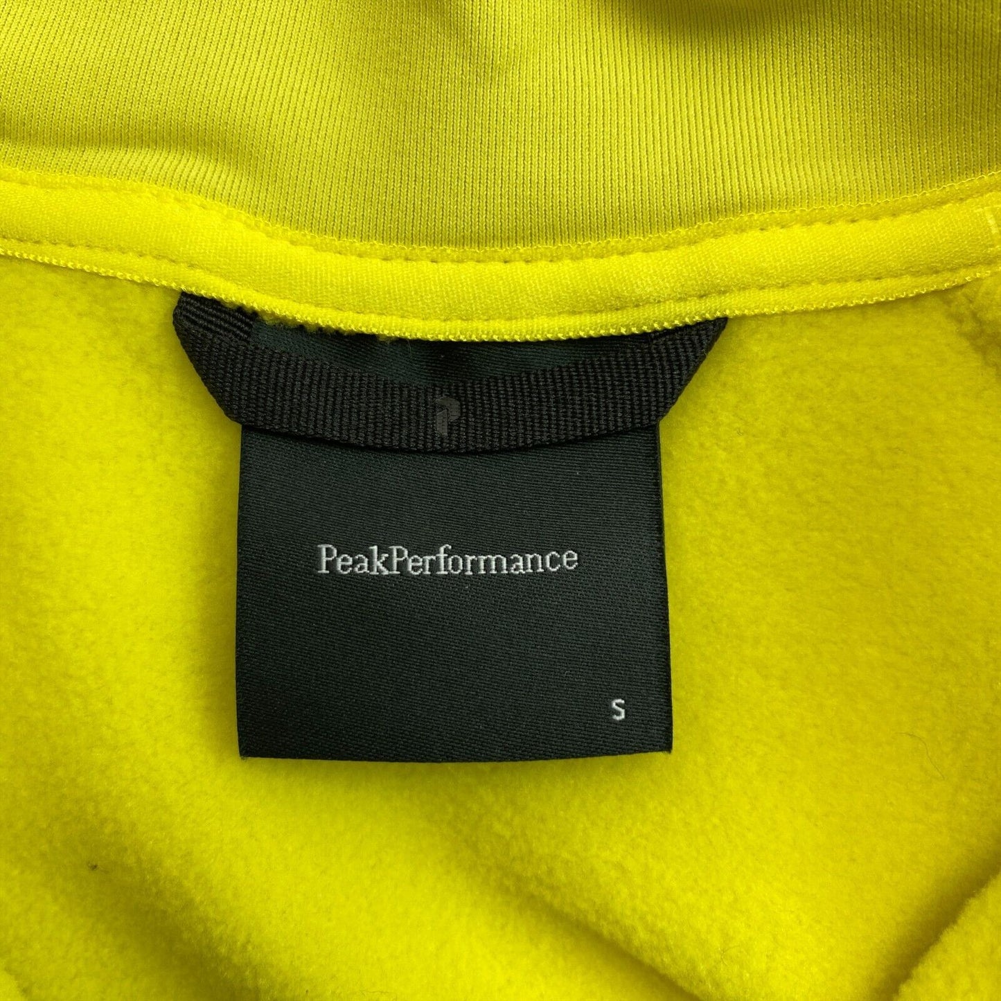 Peak Performance Yellow Rider Full Zip Jumper Jacket Size S