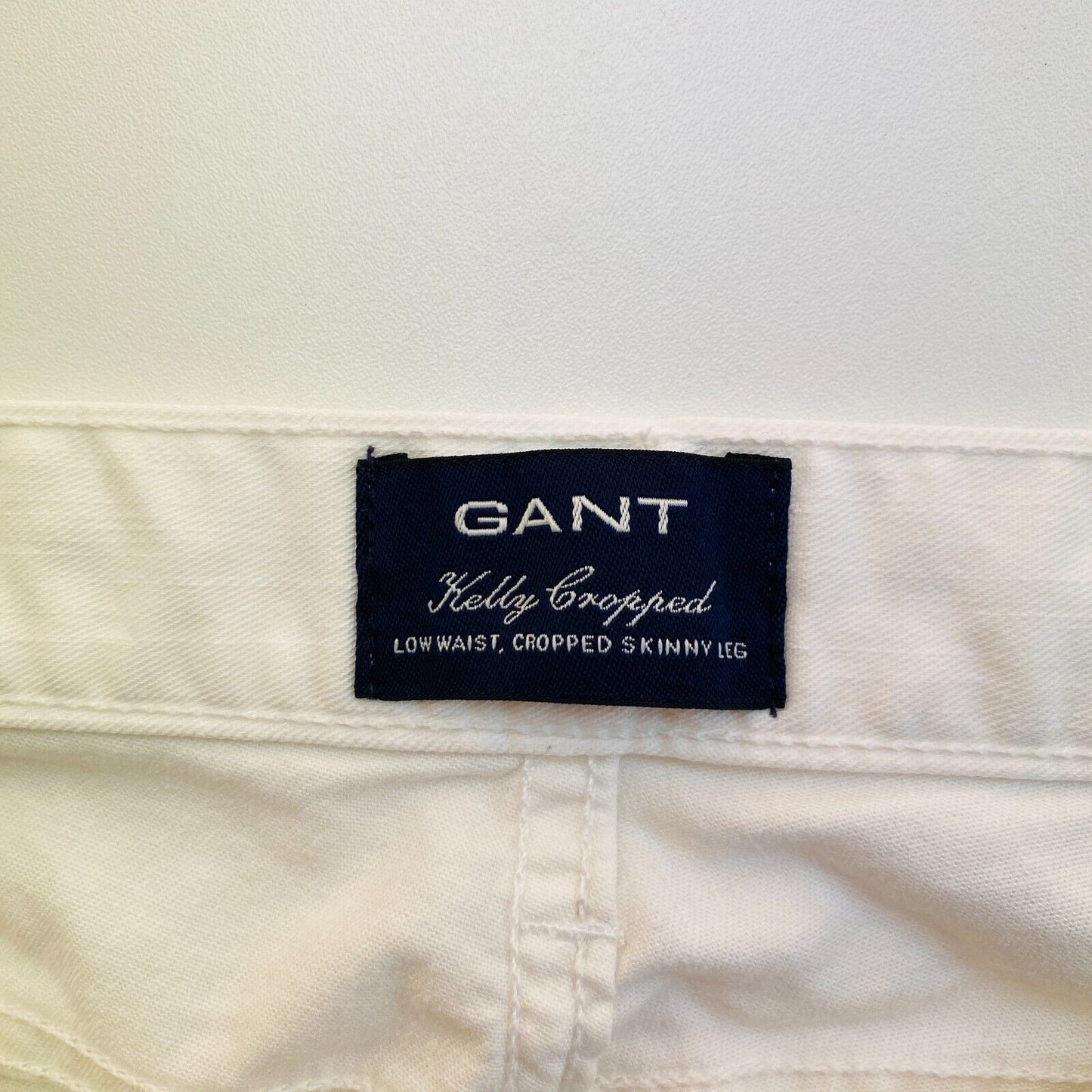 GANT Damen Jeans Kelly, verkürzt, Skinny-Bein, Weiß, Größe W34