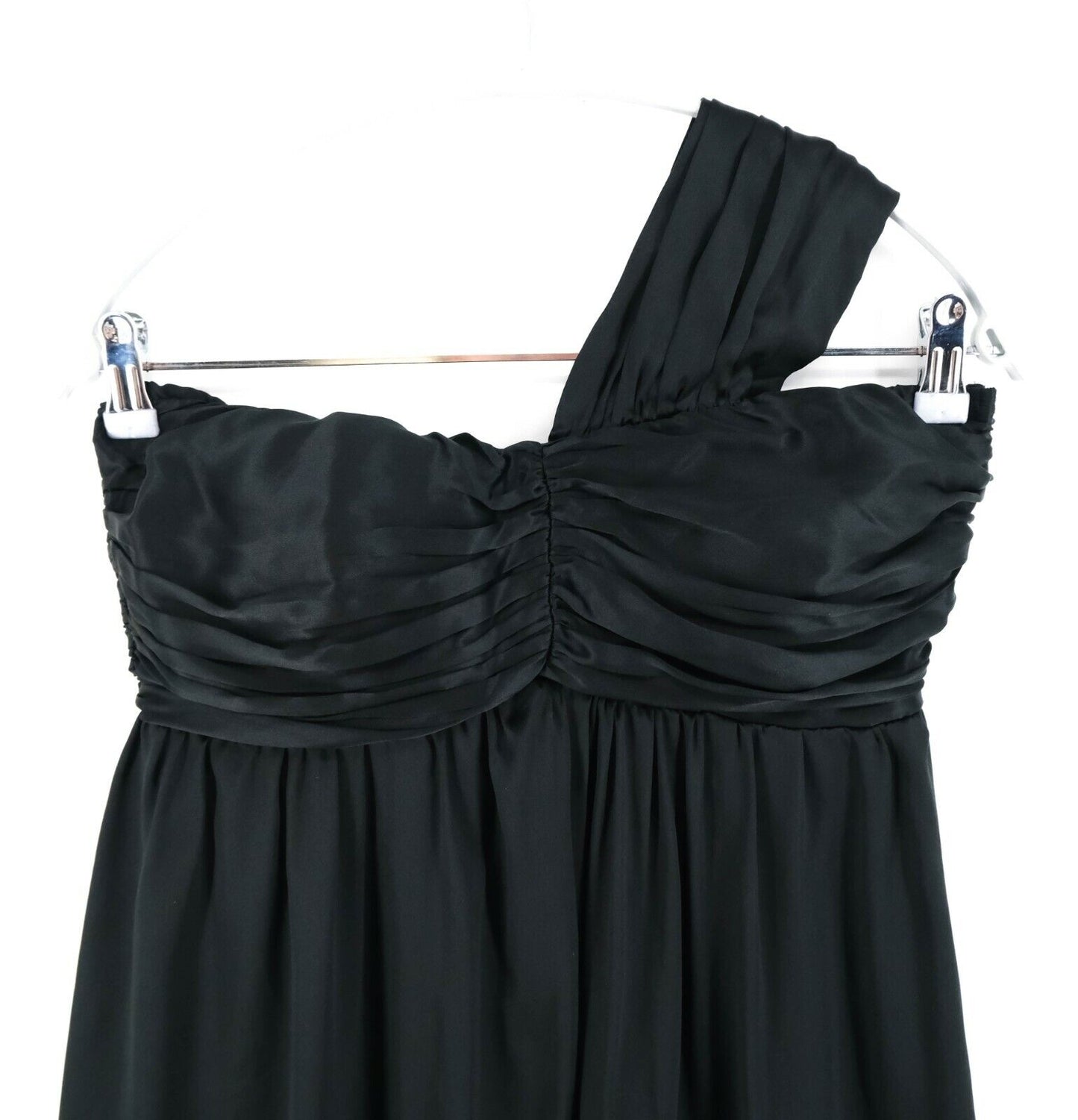 Robe plissée FAIRLY Black Sweetheart à une bandoulière 100% soie Taille 42