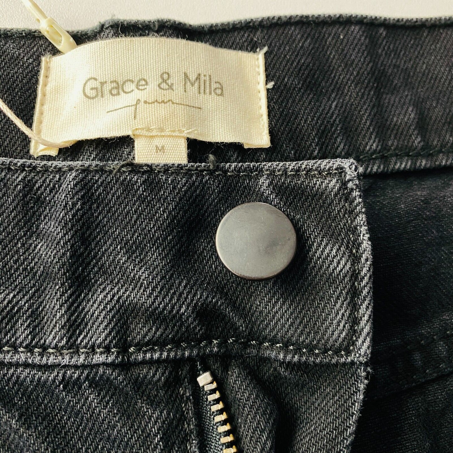 Grace & Mila Women Black Relaxed Tapered Fit Jeans Size M W29