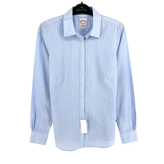 Brooks Brothers Chemise en coton Supima ajustée à rayures bleues Taille EU 36 UK 10 US 4