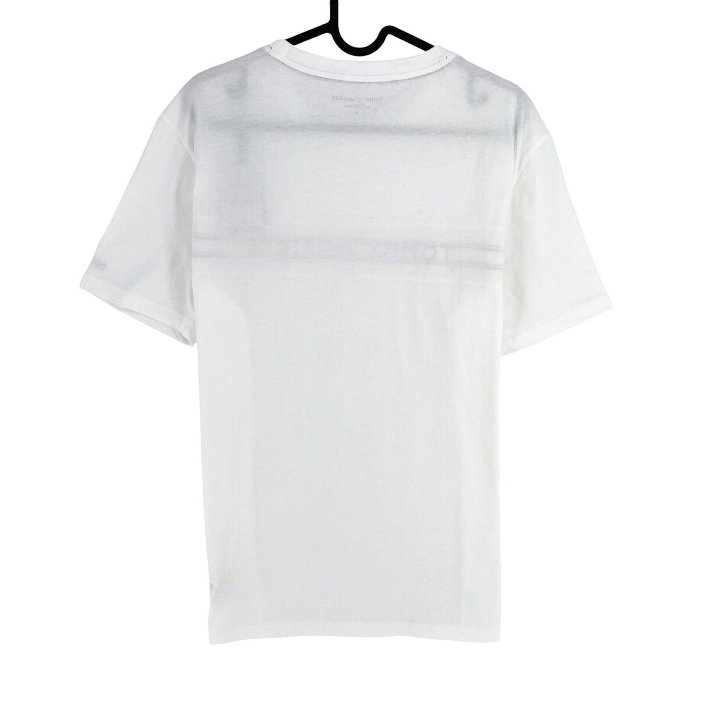 TOMMY HILFIGER Men White Print Short Sleeve Crew Neck T-Shirt Size M