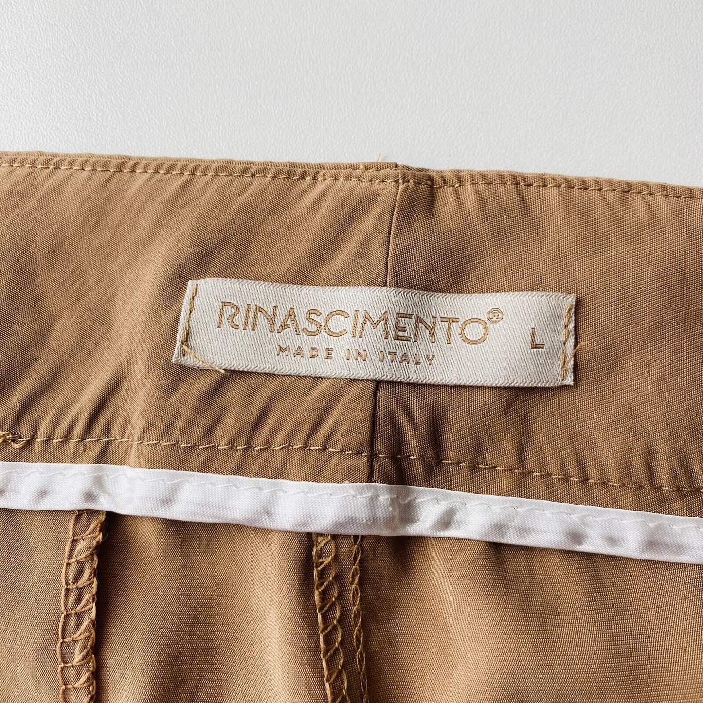 RINASCIMENTO Women Brown Relaxed Wide Leg Fit Dress Trousers Size L W30