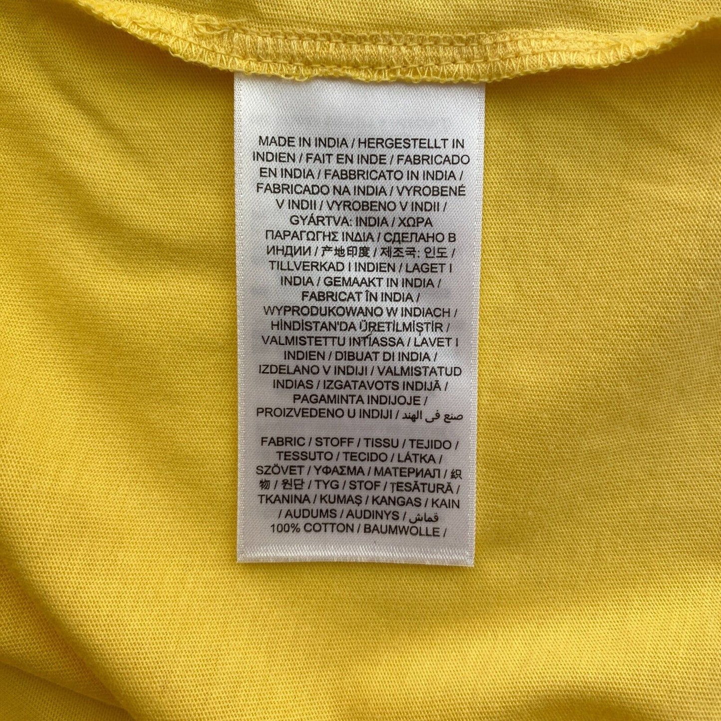 GANT Men Yellow Original Slim Fit V Neck Short Sleeves T-Shirt Size M