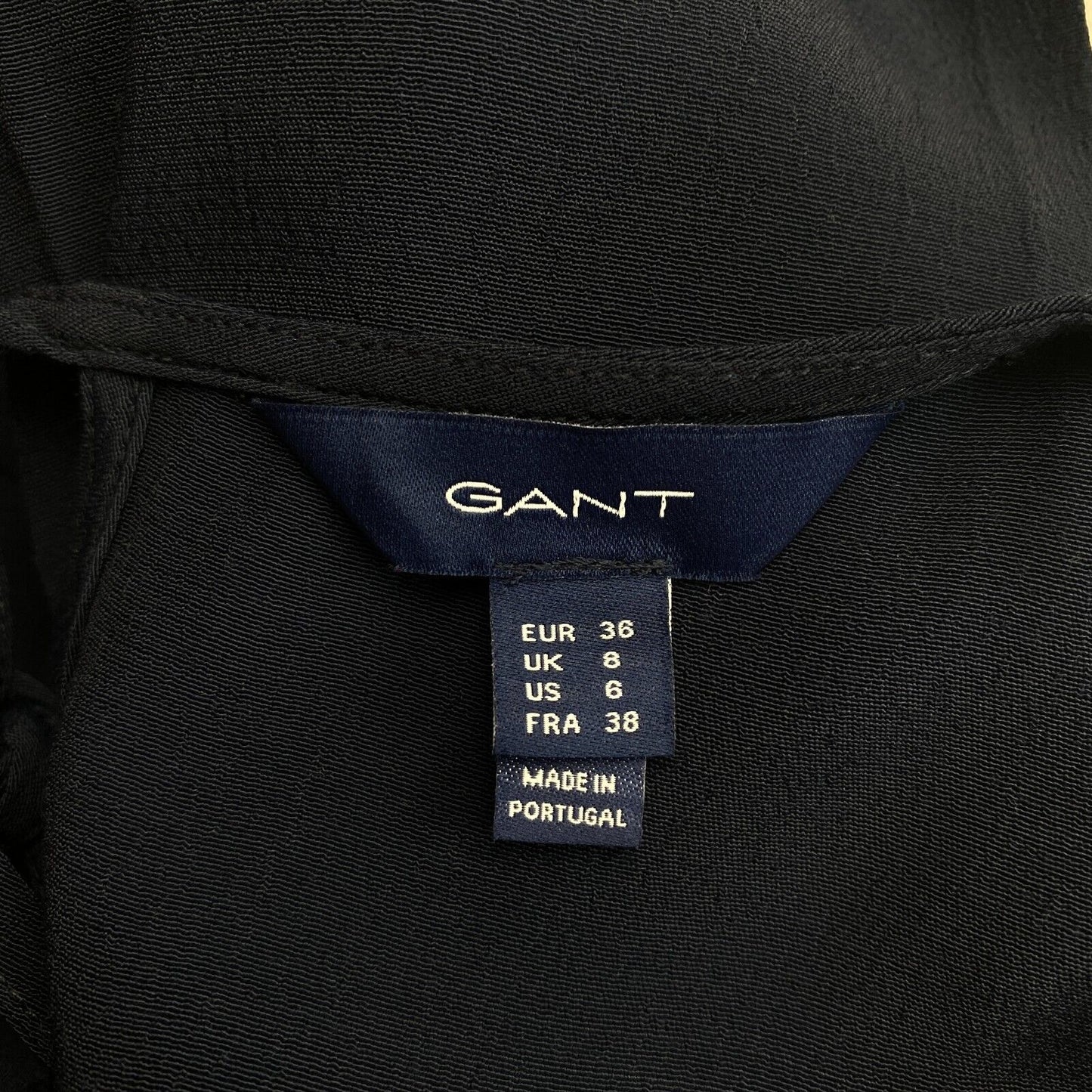 GANT Marineblaues Plisseekleid mit langen Ärmeln, Größe EU 36 UK 8 US 6