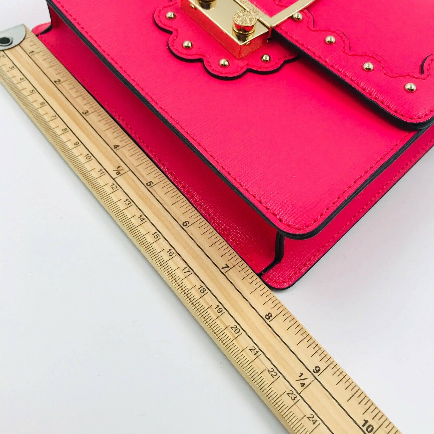 LA MARTINA 100% Cuir Rose Petit Sac à Bandoulière Pochette Sac à Main