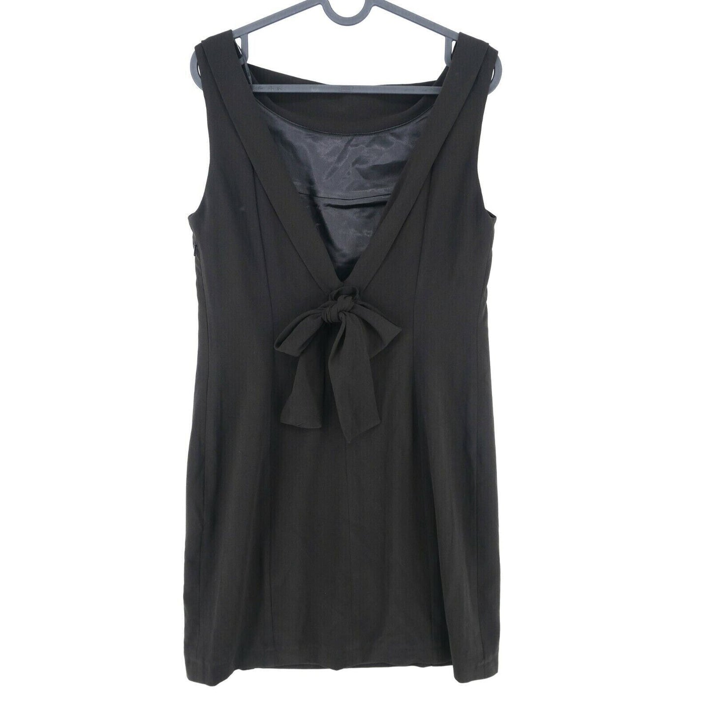 RRP €205 FRENCH CONNECTION Black V Neck Dress Size EUR 40 UK 12 M