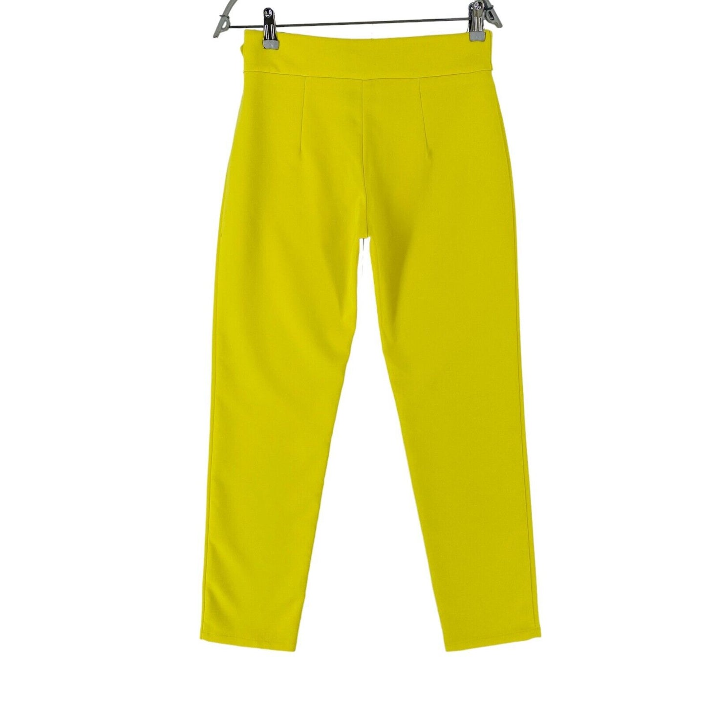 RINASCIMENTO Women Yellow Regular Fit Belted Dress Trousers Size M W29