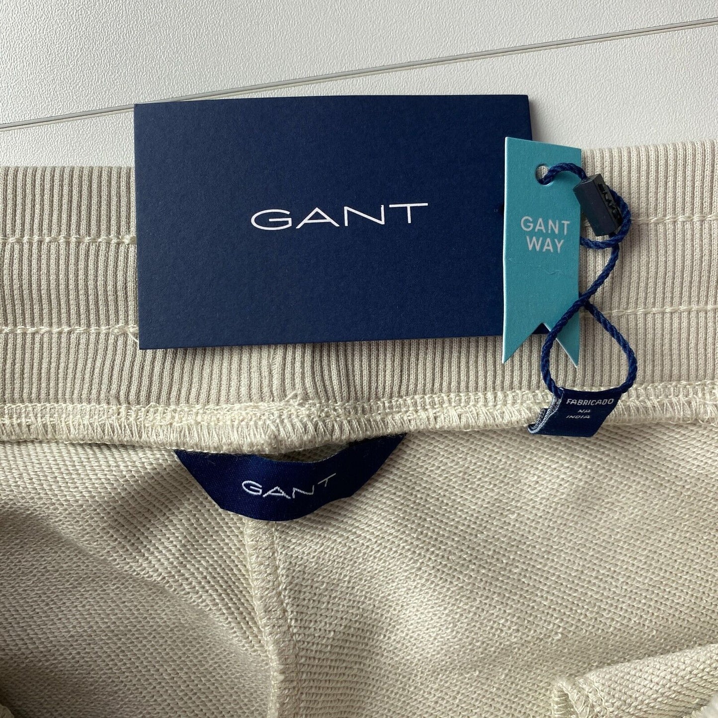 GANT Women Beige Regular Fit Cuffed Sweat Pants Trousers Size S