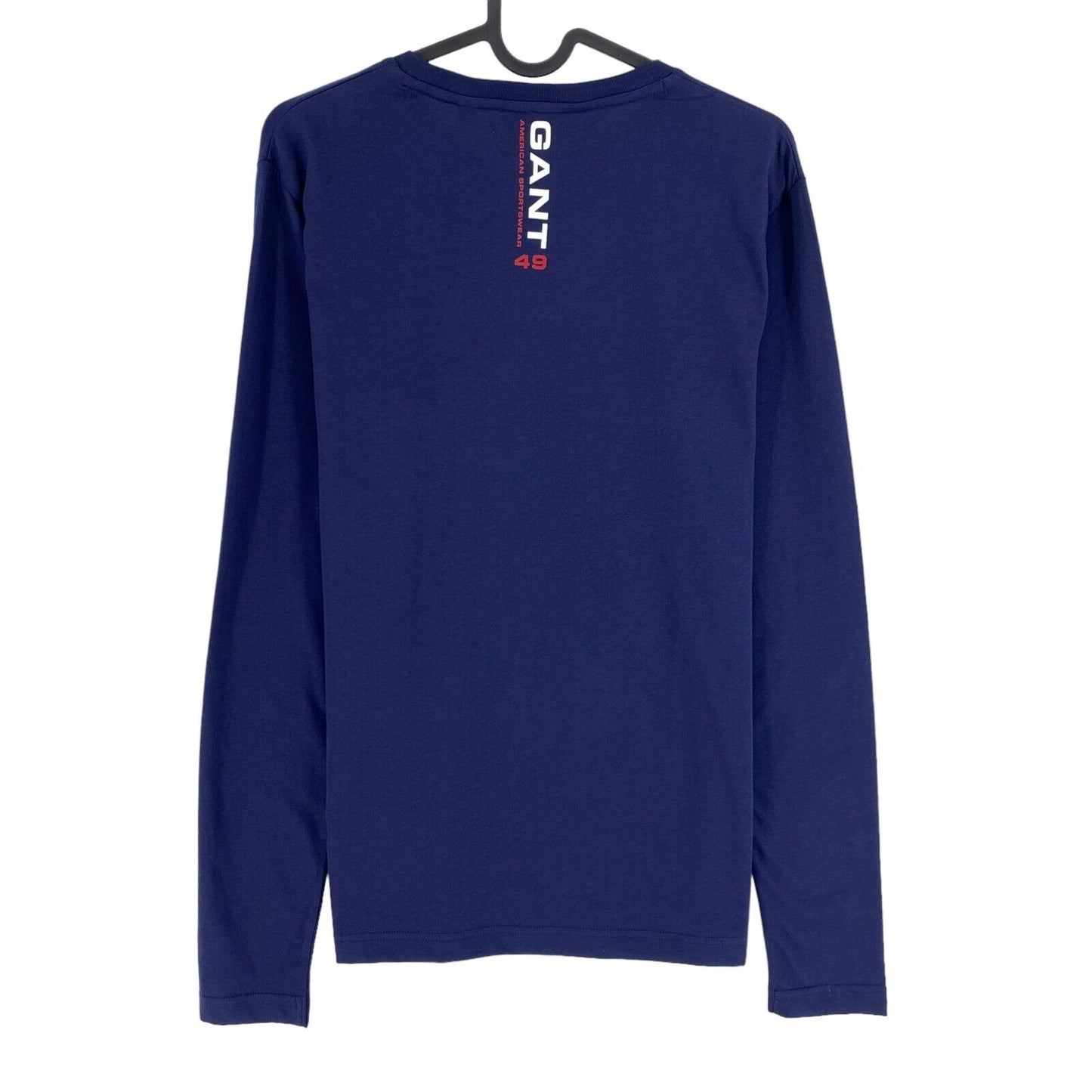 GANT Navy Blue Retro Shield Crew Neck Long Sleeves T Shirt Size S