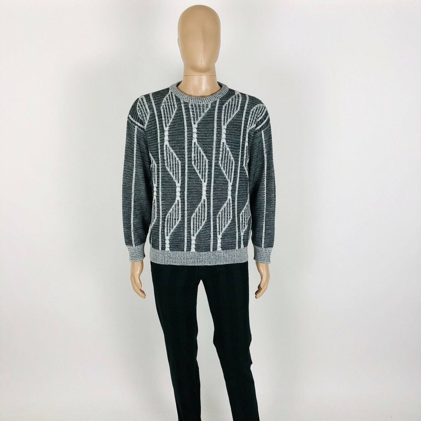 Cosby Vintage Retro 90s Grey Jumper Sweater Size S