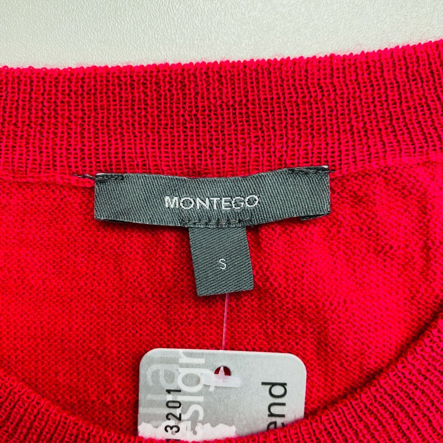 MONTEGO Rose Crew Neck Wool Blend Pull Jumper Taille S