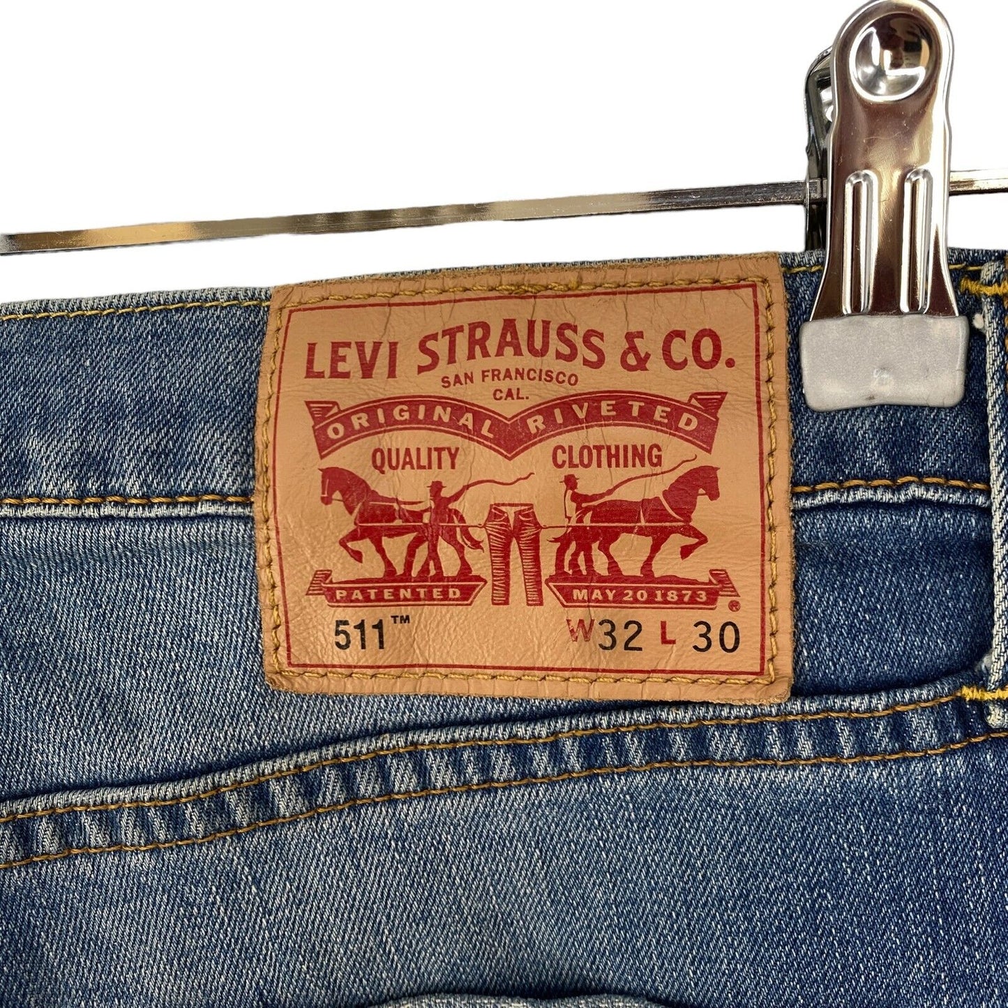 Levi's 511 – Slim Fit-Jeans in Blau mit Stretch, W32 L30