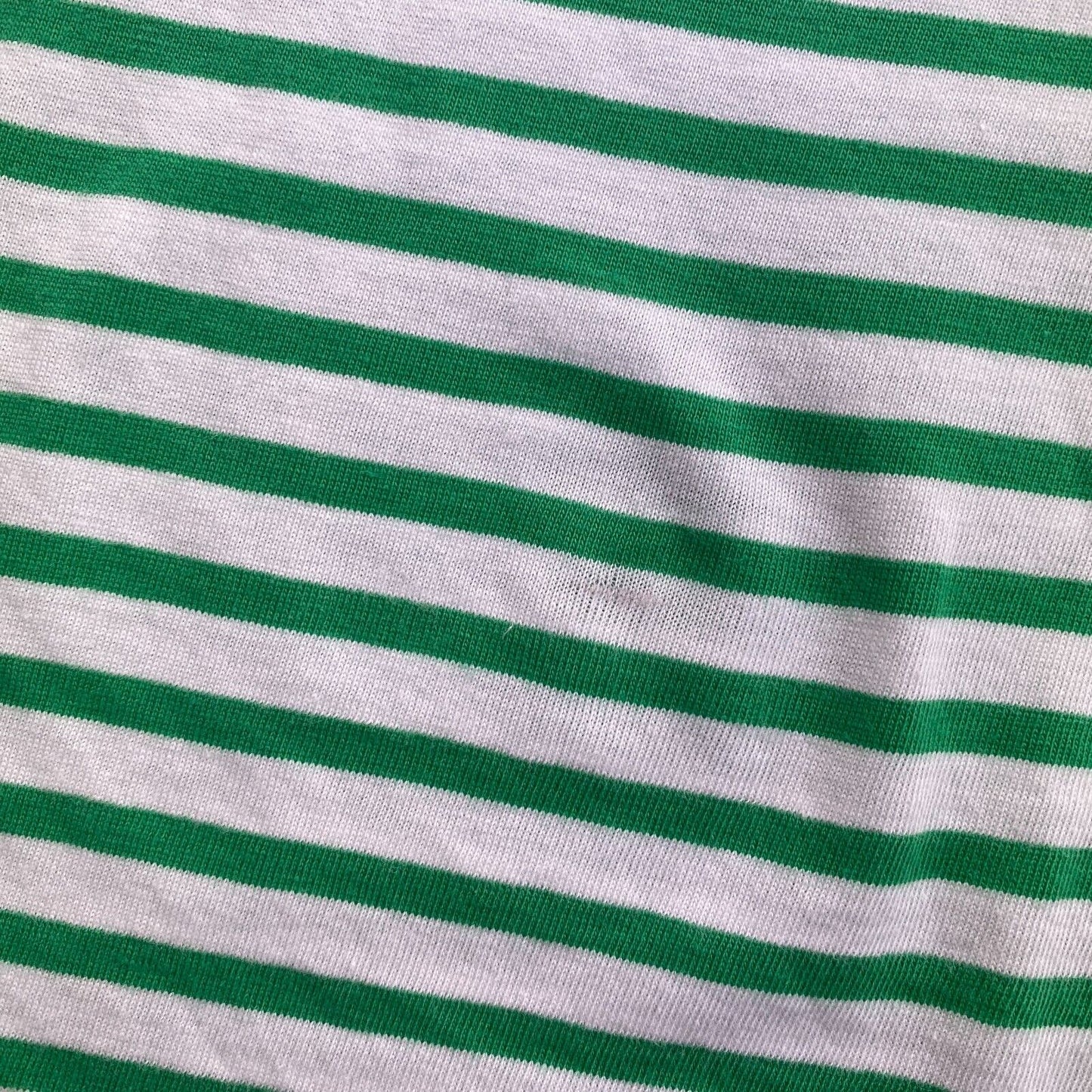 GANT Men Green Striped Crew Neck Short Sleeves T Shirt Size XL