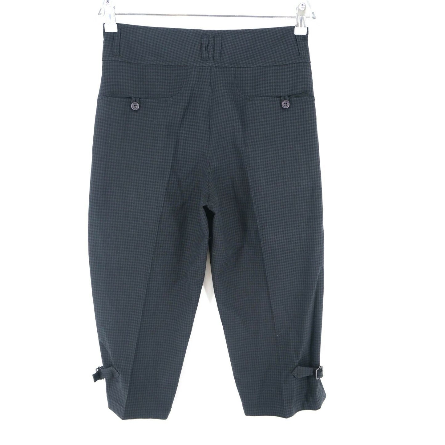 FRENCH CONNECTION Pantalon Capri à Carreaux Noir Taille 8 - XS