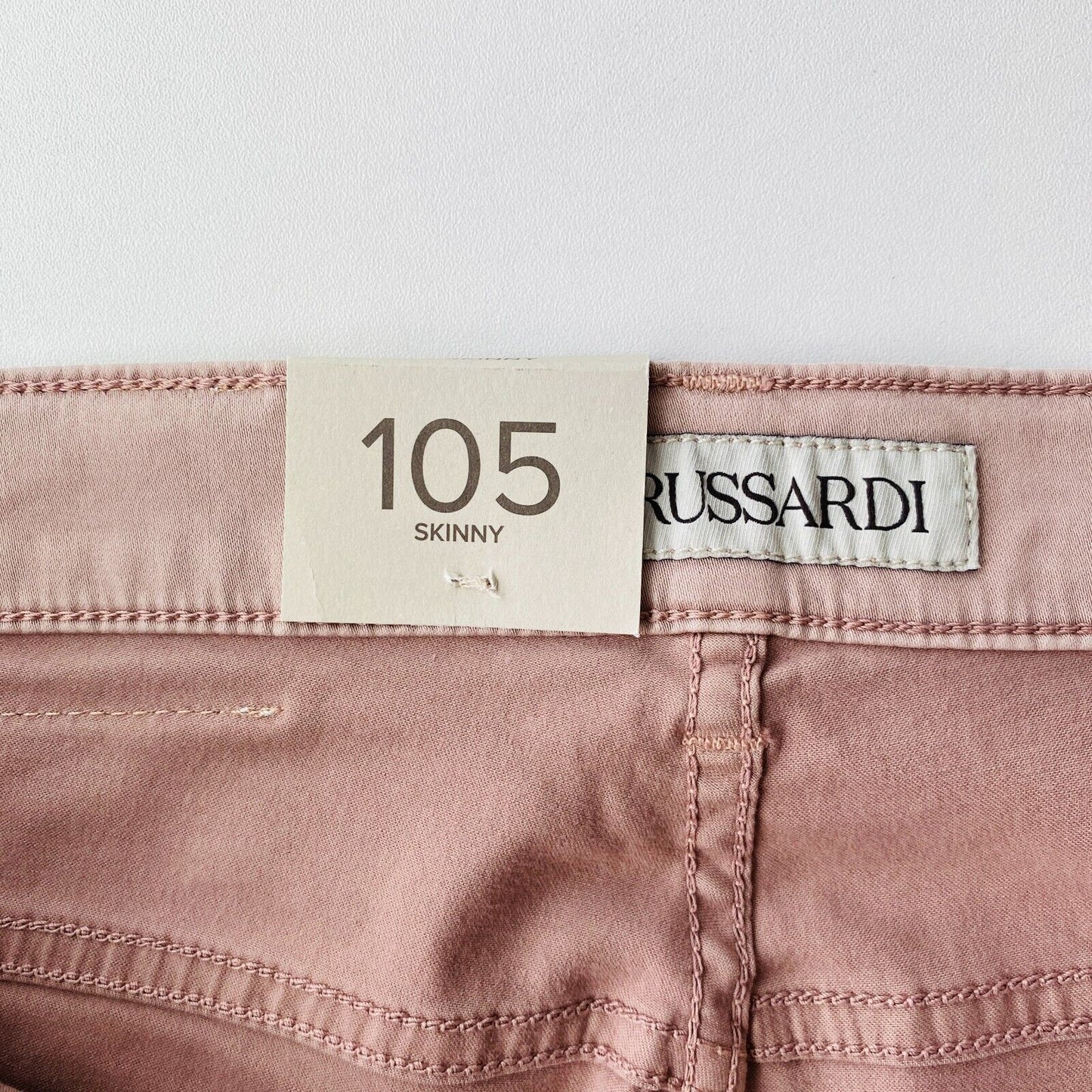 TRUSSARDI 105 Women Light Pink Stretch Skinny Fit Jeans IT 45 W31