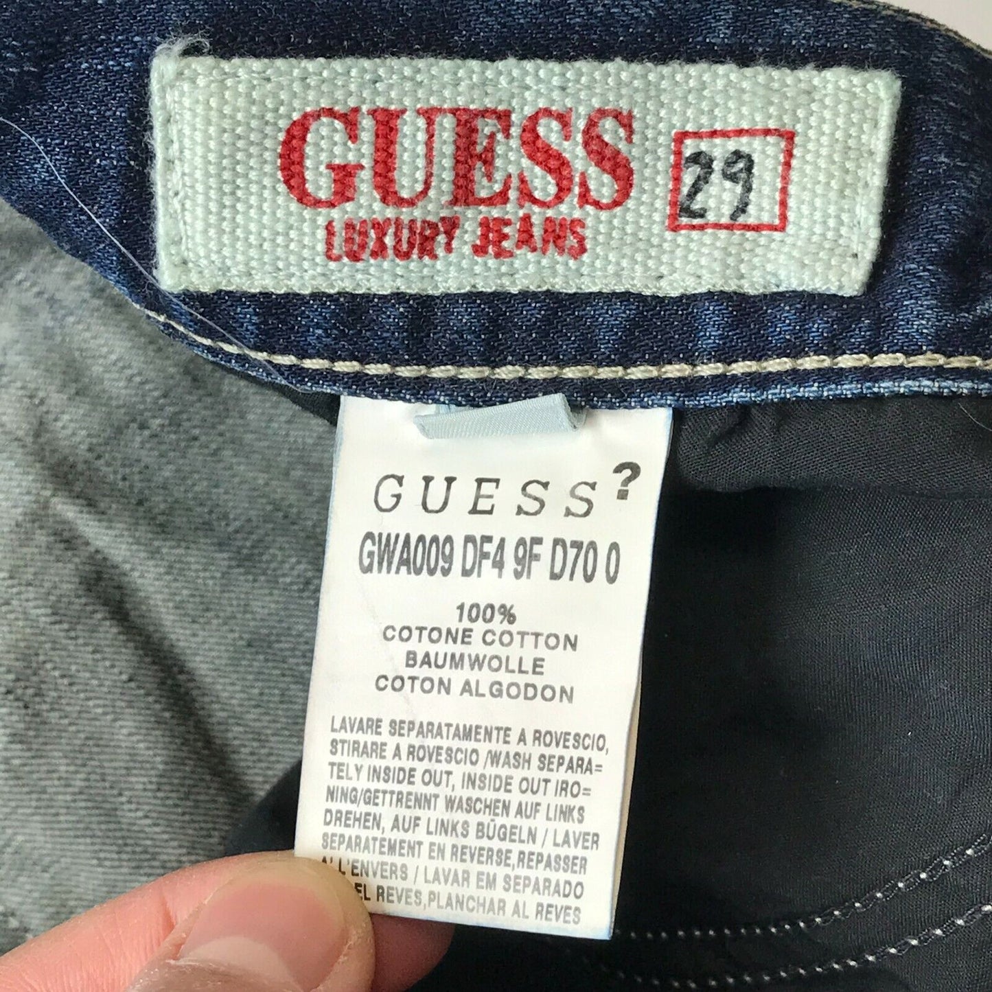 GUESS LUXURY VENICE Women Dark Blue Skinny Fit Jeans Size W29