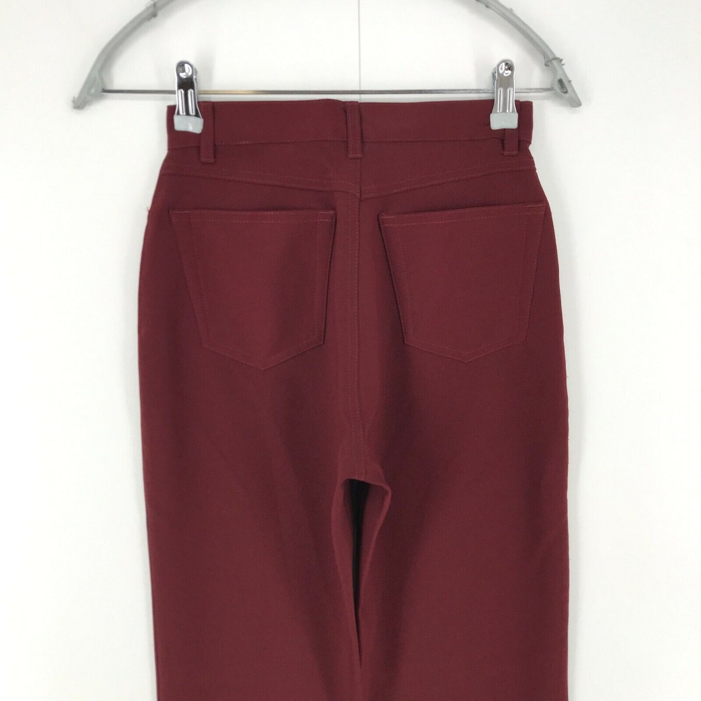 UNITED COLORS OF BENETTON Women Bordeaux Red Slim Fit Trousers Size EUR 38 W24